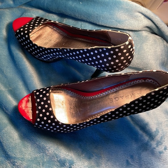 Rampage Black & White high heels Size 9 1/2 - Picture 11 of 12